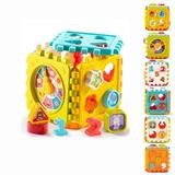CNKOO 6-in-1 Activity Cube Baby Educational Musical Toy Early Development Learning Toys with 6 Different Activities Best Gift for Babies