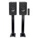Pair Rockville HD5 5 Bluetooth Bookshelf Home Theater Speakers+Stands - Black