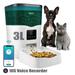 Dokoo Automatic Cat Feeder App Control Wi-Fi Enabled Smart 3L Clog-Free Auto Dog Food Dispenser with Portions & Control 1-10 Meals per Dayï¼Œ10S Voice Recorder Pet Timer Feeder for Cat and Dogs