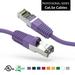 6ft (1.8M) Cat5E Shielded (FTP) Ethernet Network Booted Cable 6 Feet (1.8 Meters) Gigabit LAN Network Cable RJ45 High Speed Patch Cable Purple (5 Pack)