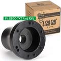 10L0L Golf Cart Steering Wheel Adapter for EZGO TXT RXV Golf Cart with 5/6 holes Black