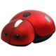 SHARE SUNSHINE 2.4G Wireless Mouse Small Cute Animal Ladybug Shape 3000DPI Portable Optical Mouse with USB Receiver 3 Buttons Cordless Mouse for PC Mac Laptop Computer Notebook (Red)