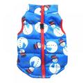 Popvcly Christmas Elk Snow Man Cold Weather Dog Coat for Winter Dog Warm Jacket Waterproof Windproof Dog Vest for Small Medium Large Dogs Blue XS