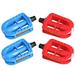 NUOLUX 2 Pairs Kids Pedal Practical Children Bike Pedal Non-Slip Platform Flat Pedal for Outside Outdoor (Red + Blue)