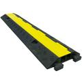 Electriduct 2 Channel Heavy Duty Rubber Cable Protector Ramp - 1.25 x 1.25 Channel Size - 1 Piece