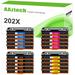 A Aztech 20-Pack Compatible for HP 202X CF500X Toner Cartridge Work with HP Color LaserJet Pro M254dw M254dn MFP M281fdn M281cdw M280nw Printer (5*Black 5*Cyan 5*Magenta 5*Yellow)