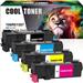 Cool Toner Compatible Toner Replacement for Xerox 106R01597 Phaser 6505dn 6505n 6500dn 6500n Printer Inkï¼ˆBlack Cyan Magenta Yellow 4-Pack)