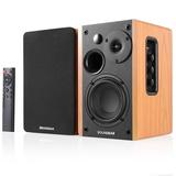 TOPCHANCES Bluetooth Bookshelf Speakers HiFi Subwoofer Active Home Theater Speaker System with 3 Different Equalizer Modes