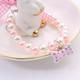 XINHUADSH Pet Dog Collar Bone Pendant Jewelry Accessories Anti-fade Fashion Dog Kitten Faux Pearls Necklace for Weddings