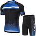 Lixada Men Cycling Jersey Set Breathable Quick-Dry Short Sleeve and Padded Shorts MTB Cycling Outfit Set