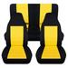 T211-Designcovers Fits 1997-2002 Jeep Wrangler TJ 2door Cotton Seat Covers:Black and Yellow - Full Set