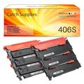 Catch Supplies 6-Pack Compatible Toner for Samsung CLT-M406S 406S Work with CLP-360 CLX-3300 CLX-3305FW CLX-3306W CLX-3306FN Xpress C460W C410W Printer (3*Black Cyan Magenta Yellow)