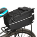 Bicycle Bag Insulated Trunk Cooler Pack Cycling Bicycle Rear Rack Storage Luggage Pouch Reflective MTB Bike Pannier Shoulder Bag Black/Gray