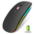 Wireless Mouse Rechargeable Wireless Mouse LED Wireless Mouse Portable Mobile Optical Office Mouse Slim Silent