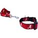 Brand New Alabama Large Pet Dog Collar(1 Inch Wide 18-30 Inch Long) and Large Leash(1 Inch Wide 6 Feet Long) Bundle Official Crimson/Red Colors/Roll/Tides Logo