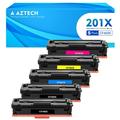 201X 201A Compatible Toner Cartridge for HP 201A 201X CF400X CF401X CF402X CF403X Color LaserJet Pro MFP M277dw M252dw Printer Ink (Black Cyan Yellow Magenta 5-Pack)