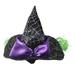 LIWEN Halloween Pet Cat Dog Spider Web Print Witch Hat Bow Tie Party Prop Cosplay Cap