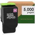 Remanufactured Print.Save.Repeat. Lexmark 78C1XM0 Magenta Extra High Yield Toner Cartridge for CS421 CS521 CS622 CX421 CX522 CX622 CX625 [5 000 Pages]