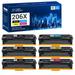 Toner Bank Compatible 206X 206A Toner Cartridge NO CHIP for HP 206X W2110X W2111X W2113X W2112X High Yield (3 * Black Cyan Magenta Yellow 6-Pack)