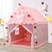 Tcwhniev Indoor/Outdoor Fairy Princess Castle Tent Pink Kids Tent Large Princess Castle Playhouse Tents for Kid Princess Castle Pink Play Tent House(51.2 x 39.4 x 47.2in)