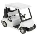 New 1:20 Scale Mini Alloy Pull Back Golf Cart + Clubs Diecast Model Vehicle Playset Toy Office Desk Decor Kits â€“White