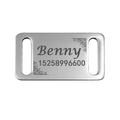 ID Name Pet Dog Tag Collar Slide-On Engraved Stainless Stainless Steel Personalized Pet Tag Cat Dog Phone Nameplate Dog Leash