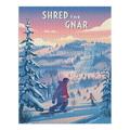 Shred the Gnar Snowboarding (1000 Piece Puzzle Size 19x27 Challenging Jigsaw Puzzle for Adults and Family Made in USA)