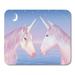 LADDKE Horse Blue Unicorn Two Magic Unicors on Beautiful Sunset Mousepad Mouse Pad Mouse Mat 9x10 inch