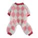 Dog Pajama Plaid Soft Material Stretchable Dog Pajamas Onesie Pet Pjs Dog Hair Cover for Small Medium Breed Pet