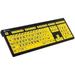 LogicKeyboard LargePrint Black on Yellow - PC Nero Slim Line Keyboard - US English LKBU-LPBY-BJPU-US