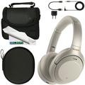 Sony WH1000XM3 Wireless Noise Canceling Over-the-Ear Headphones with Google Assistant - SIlver + Deal-expo KIt