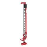 BISupply Farm Jack - Red 48in Cast Iron High Lift Jack with a 3.3 Ton Capacity