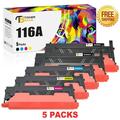 Toner Bank 5-Pack Compatible for HP 116A Laserjet Toner Cartridge for HP 116A W2060A W2061A W2062A W2063A Color Laser 150A 150nw MFP178nw 178nwg MFP179fnw Printer Ink (2x Black Cyan Magenta Yellow)