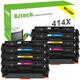 AAZTECH 8-Pack NO Chip Compatible Toner Cartridge for HP W2020X 414X for Color LaserJet M454 Color LaserJet Pro MFP M479 Printer with Tools (2*Black 2*Cyan 2*Magenta 2*Yellow)
