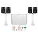 Rockville DJ Package w/(4) 12 Powered Speakers+Facade+Totem Stands+Up-Lights