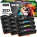 Cool Toner 12-Pack Compatible Toner Cartridge for HP 202X CF500X CF501X CF502X CF503X Color LaserJet Pro M254dw M254dn M254nw MFP-M281fdw M281fdn M281cdw M280nw Ink(Black Cyan Magenta Yellow)