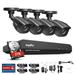 SANNCE 8CH 1080P 5in1 DVR Security Cameras Home Video 4Pcs 2.0MP Night Vision Security Camera System with 2T Hard Drive