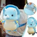 Toys Clearance Under $5 Dinosaur Plush Backpack ChildrenS Doll Dinosaur Toy Cartoon Animal Backpack Blue