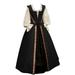 OFLALW Plus Size Women s Gothic Dresses 18th Medieval Civil War Ball Gown Puff Sleeve Victorian Dress Southern Belle Costume