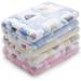 1 Pack 3 Blankets Super Soft Fluffy Premium Cute Elephant Pattern Pet Blanket Flannel Throw for Dog Puppy Cat Blue/Pink/Yellow Small(23x16 inch)