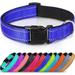 Reflective Dog Collar 11 Colors Soft Neoprene Padded Breathable Nylon Pet Collar Adjustable for Small Medium Large Extra Large Dogs 4 Sizes