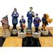 US American Civil War Generals Painted Set of Chess Men Pieces - NO BOARD