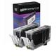 Speedy Inks Compatible Inkjet Cartridge w/ Chip Replacement for Canon CLI221 (Black 2-Pack)