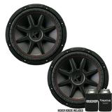 Kicker CVR12 CompVR 12-Inch (300mm) Subwoofer 2-Ohm DVC Bundle