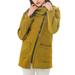 Lovskoo Women s Full Zip Sweatshirt Oversized Fleece Jacket Fall and Winter Long Sleeve Double Zipper Lapel Collar Jacket Yellow