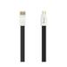 Flat Micro Usb Gold Plated Data Cable 3.9ft With Cable Tie In Black