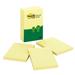 Post itÂ® Greener Notes 100% Recycled 4 x 6 Lined Canary Yellow Pack Of 5 Pads