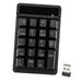 2.4Ghz Wireless Numeric Keypad Mechanical Feel Number Pad Keyboard 19 Keys w/ USB Receiver Water-proof for Laptop Desktop PC Notebook Black