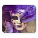 LADDKE Silver Theatre Purple and Gold Venetian Carnival Masquerade Mask Acting Actor Mousepad Mouse Pad Mouse Mat 9x10 inch
