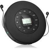 Portable CD Player with Bluetooth CD Player Portable with Stereo Speakers Anti-Skip CD Walkman for Car with Headphones Personal Compact CD Player with LCD Display/AUX Output for Home Travel